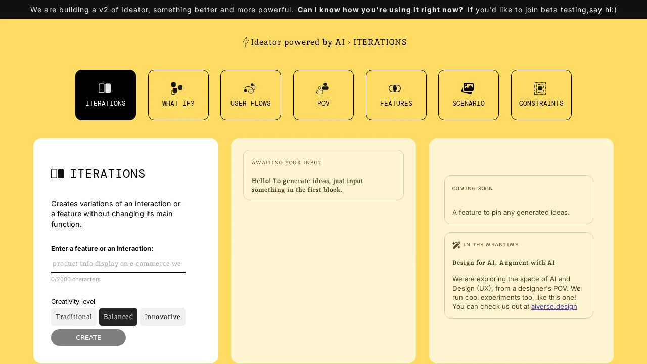 Ideator AI screenshot 1