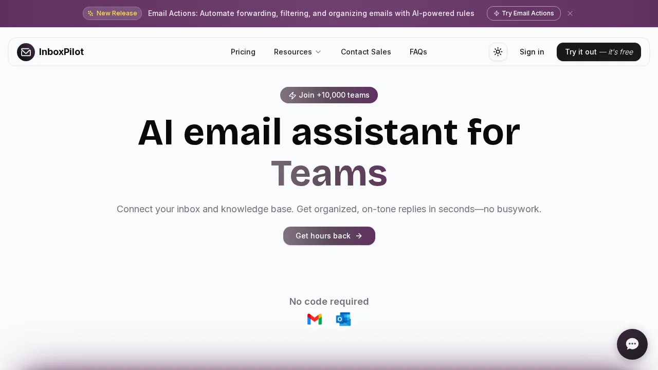 InboxPilot - Custom Trained Chatbot for email and web... screenshot 1