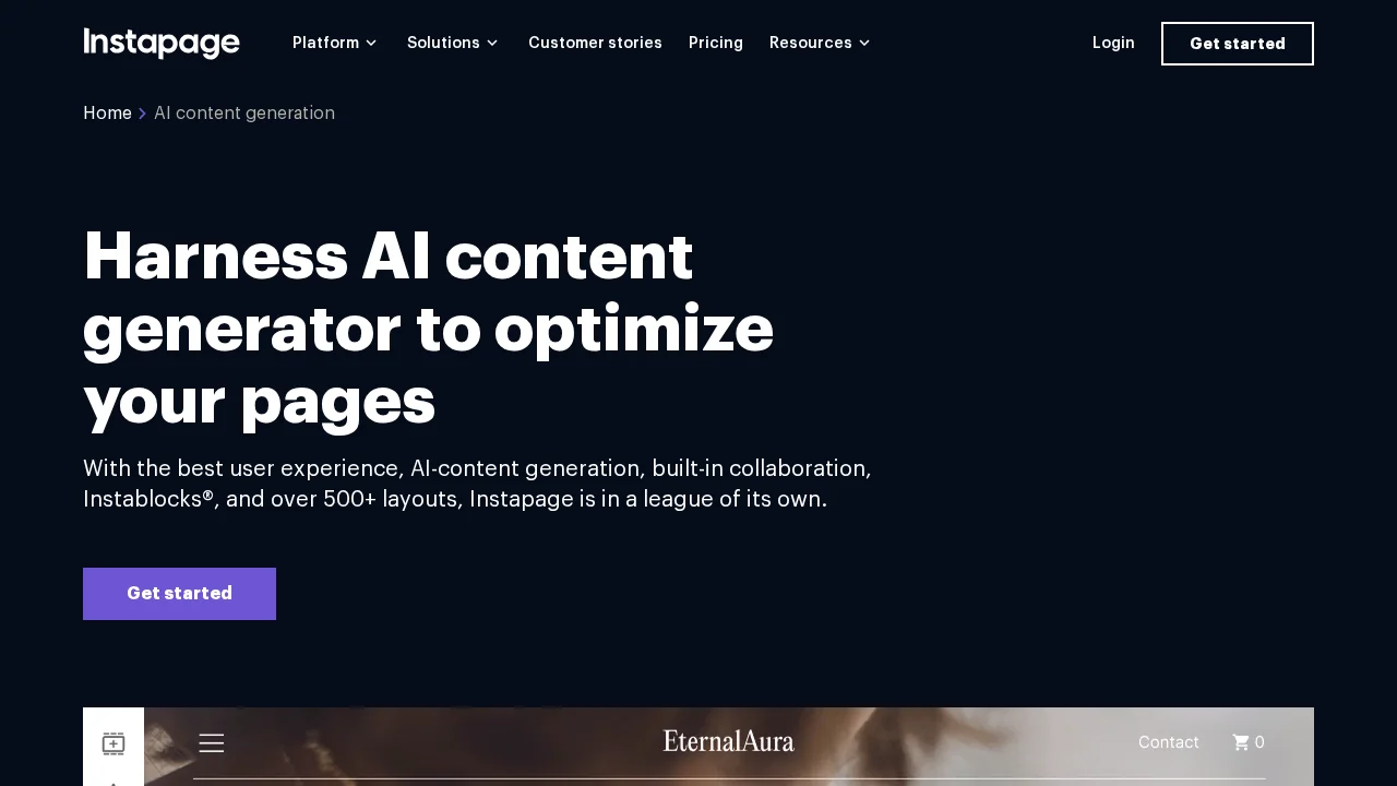Instapage Content Generator screenshot 1