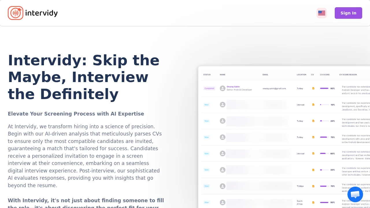 Intervidy screenshot 1