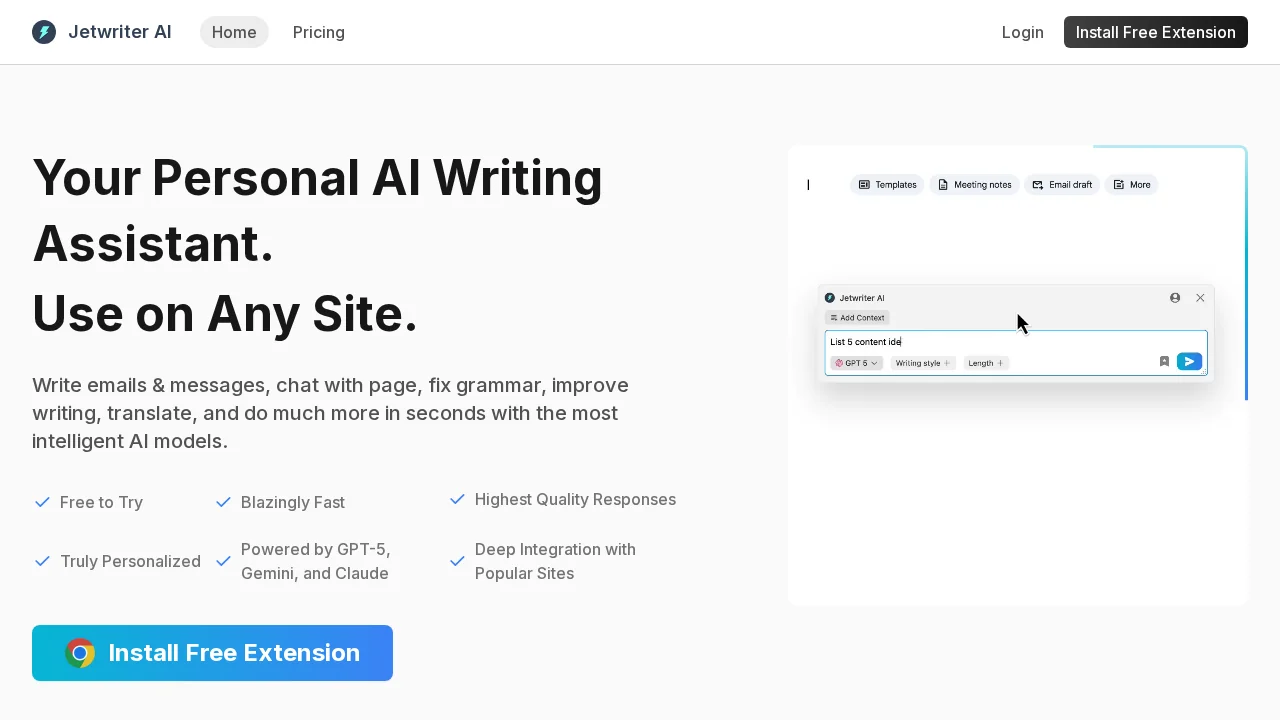 Jetwriter AI screenshot 1