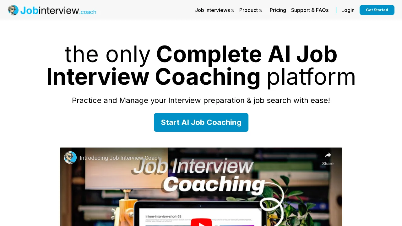 Jobinterview.coach screenshot 1