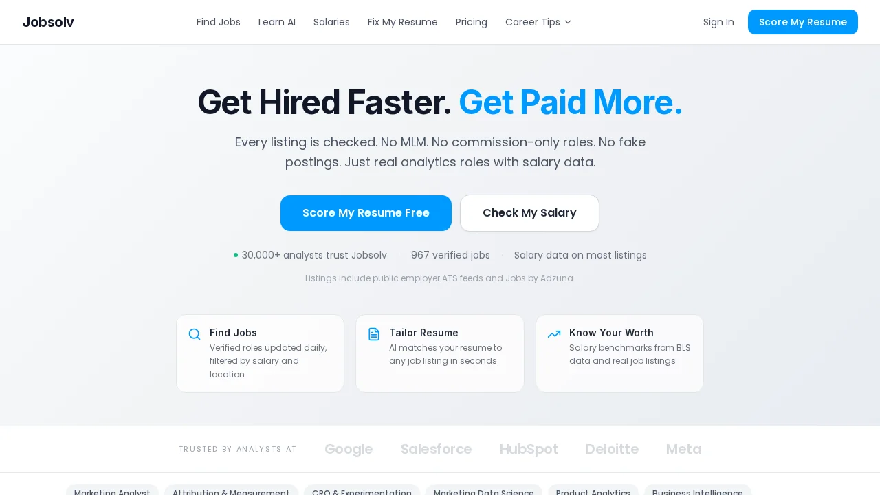 Jobsolv: Remote Job Board + AI Resume Tailoring screenshot 1