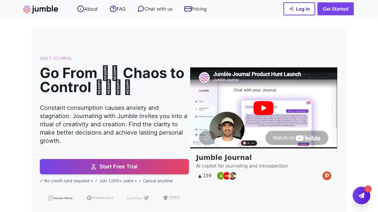 Jumble Journal screenshot 1