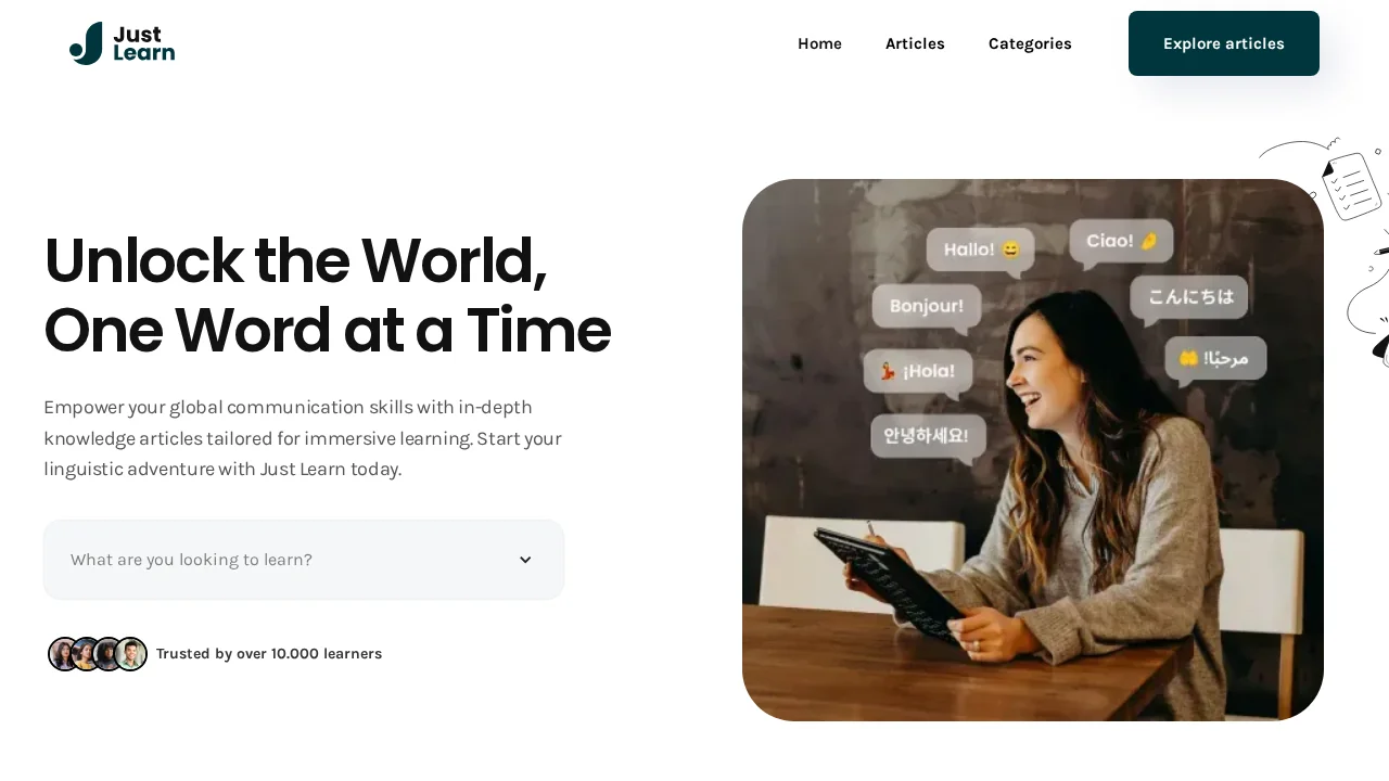 Justlearn screenshot 1