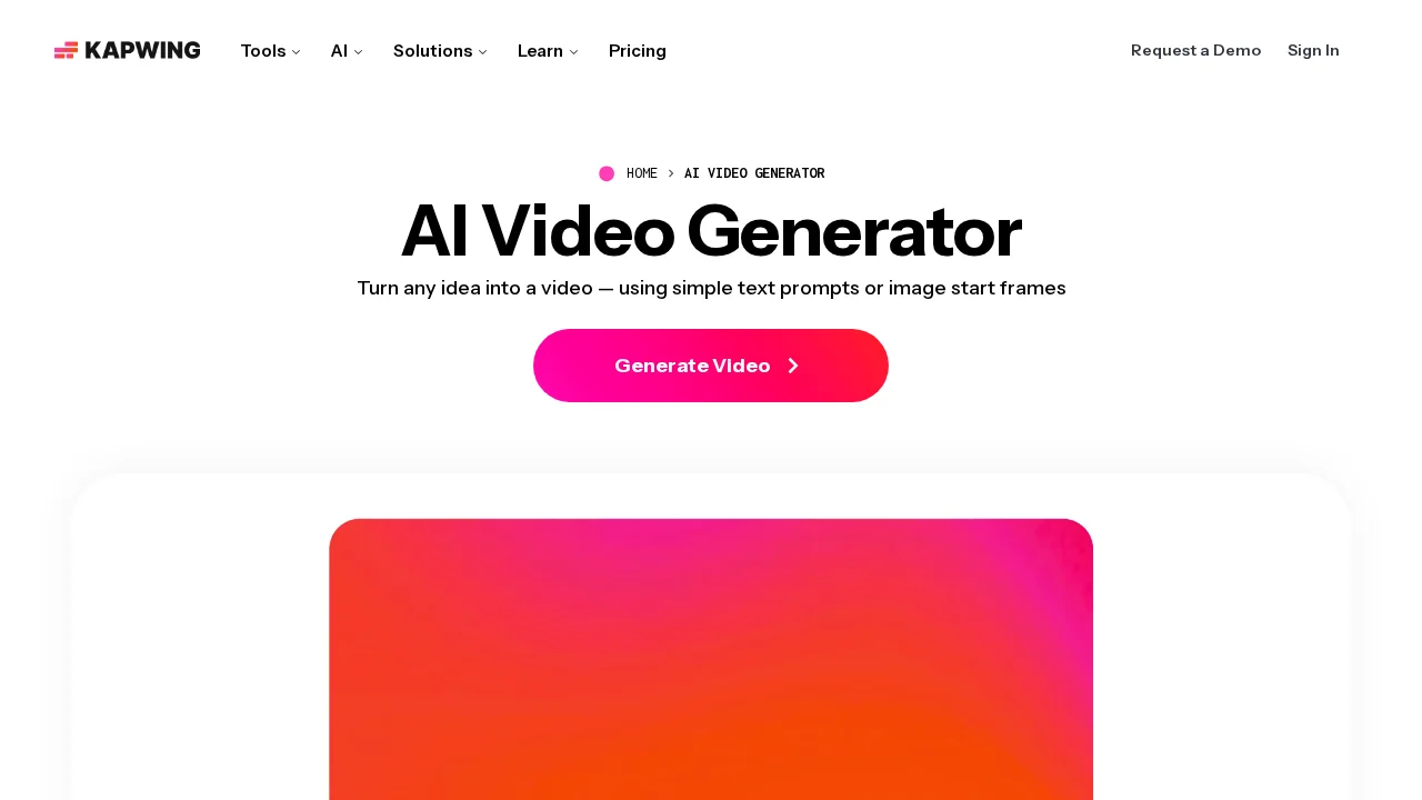 Kapwing | AI Video Generator screenshot 1