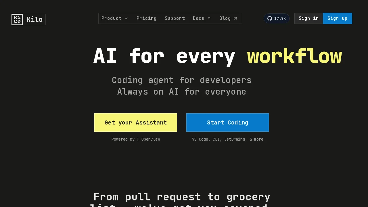 Kilo Code screenshot 1