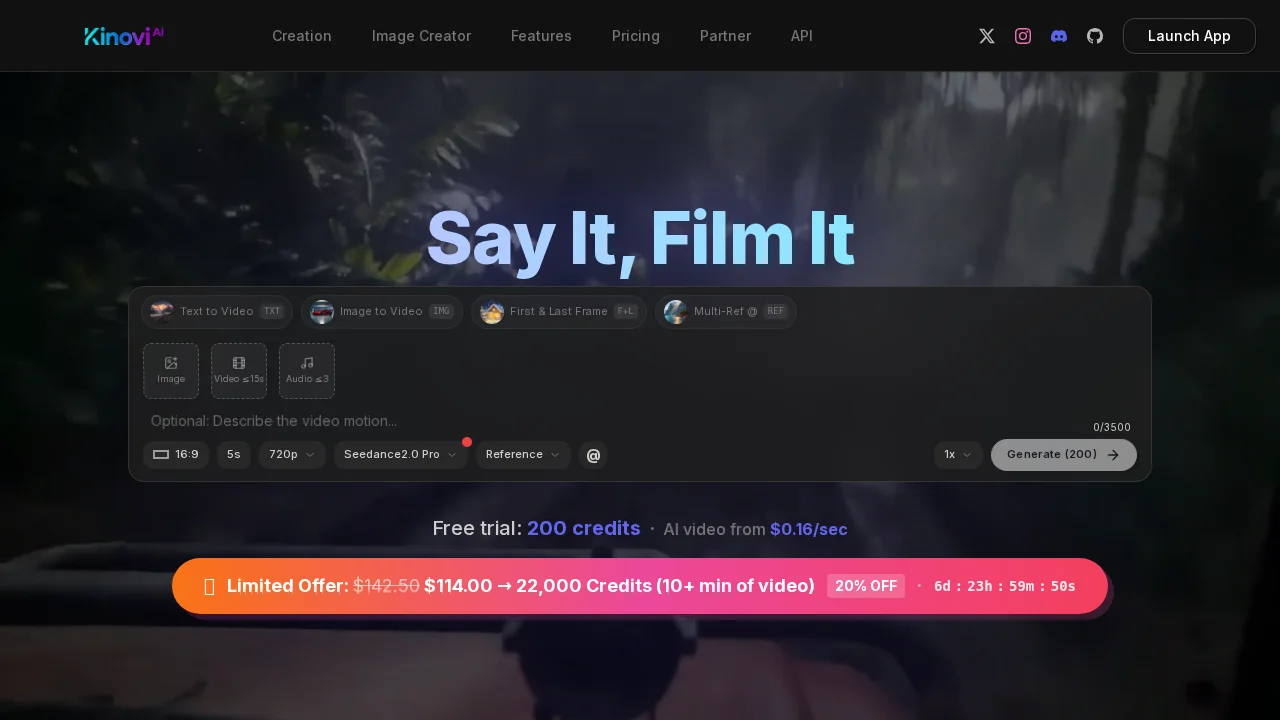 Kinovi - AI Video Generator screenshot 1