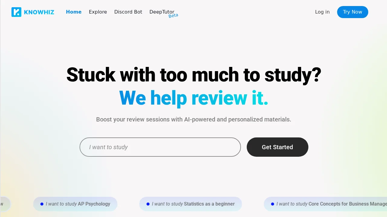 KnoWhiz screenshot 1