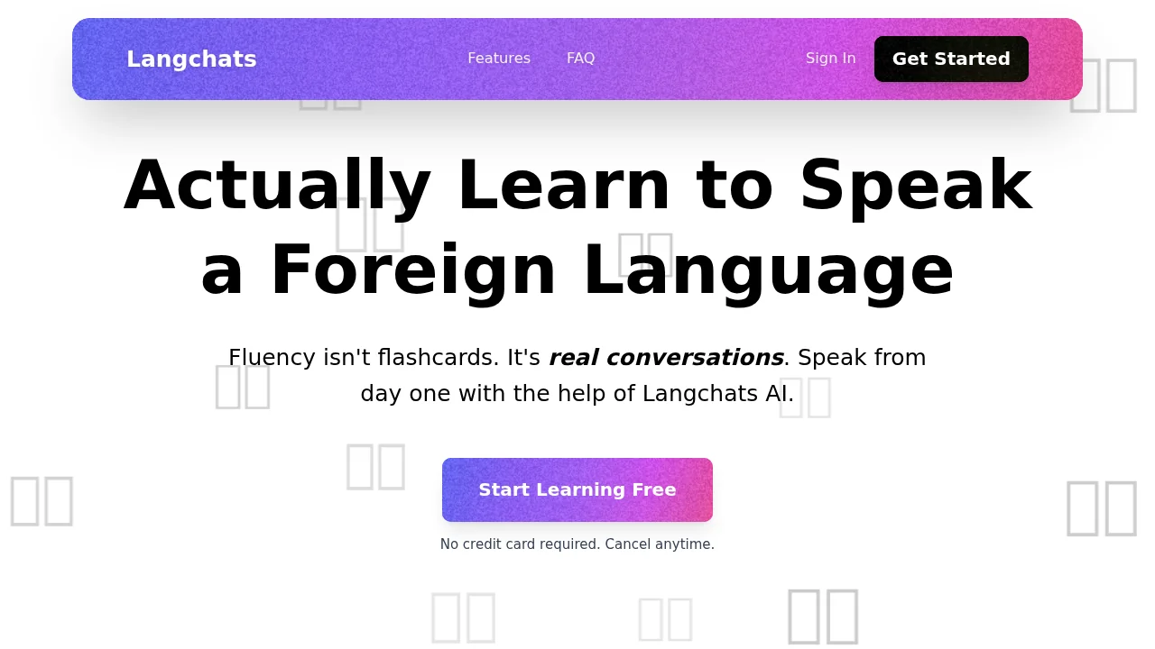 Langchats screenshot 1