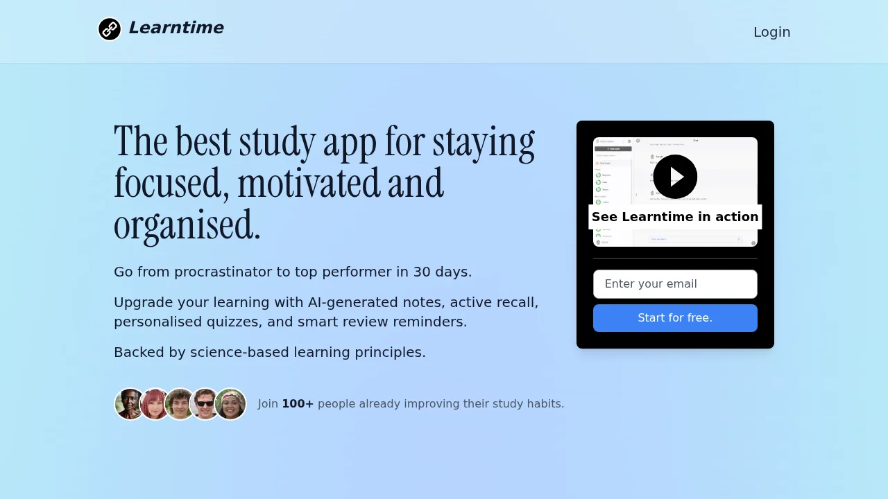 Learntime screenshot 1