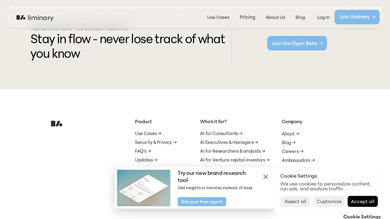 Liminary screenshot 1