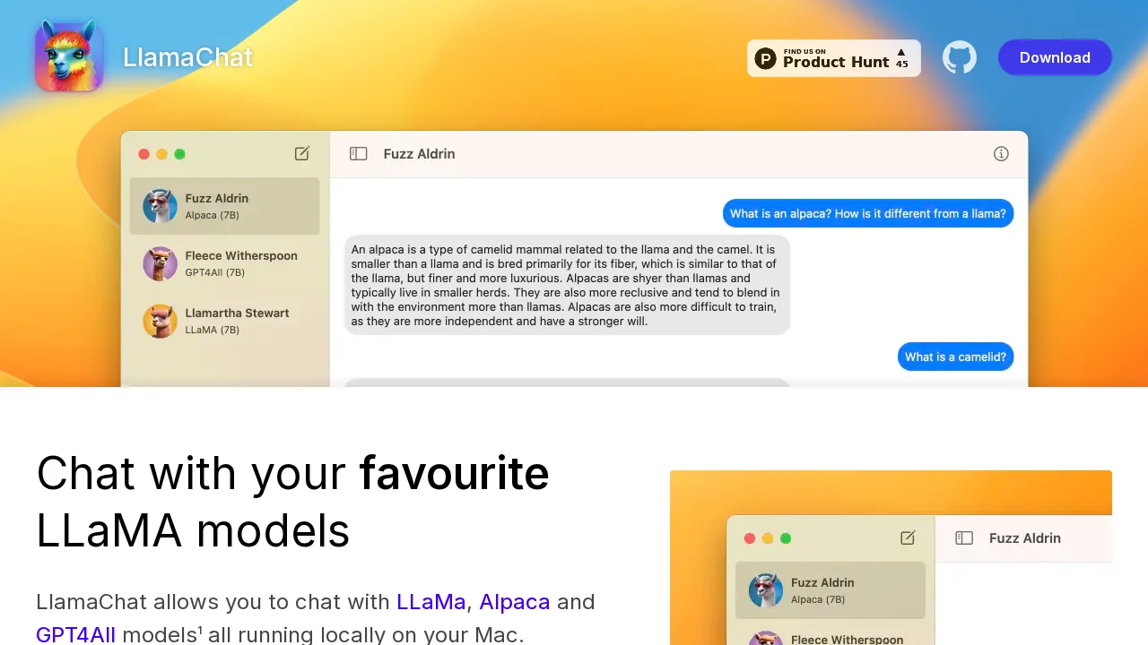 LlamaChat screenshot 1