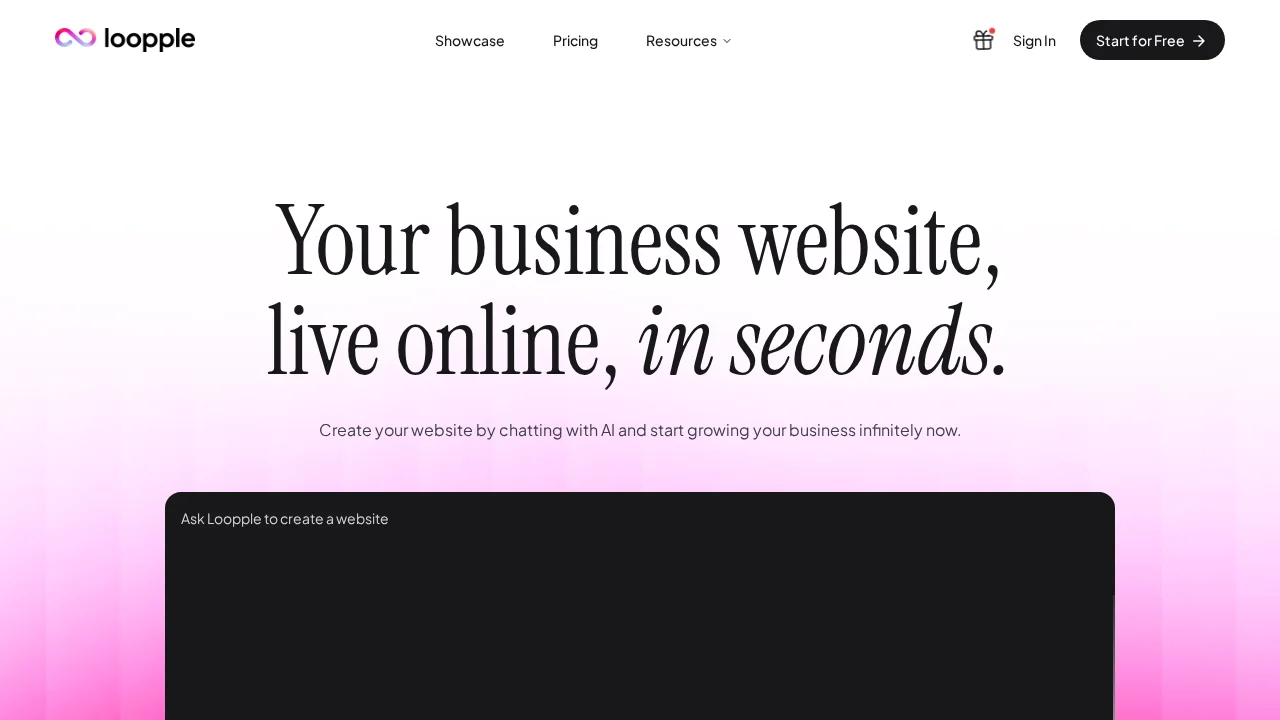 Loopple - AI Website Builder screenshot 1