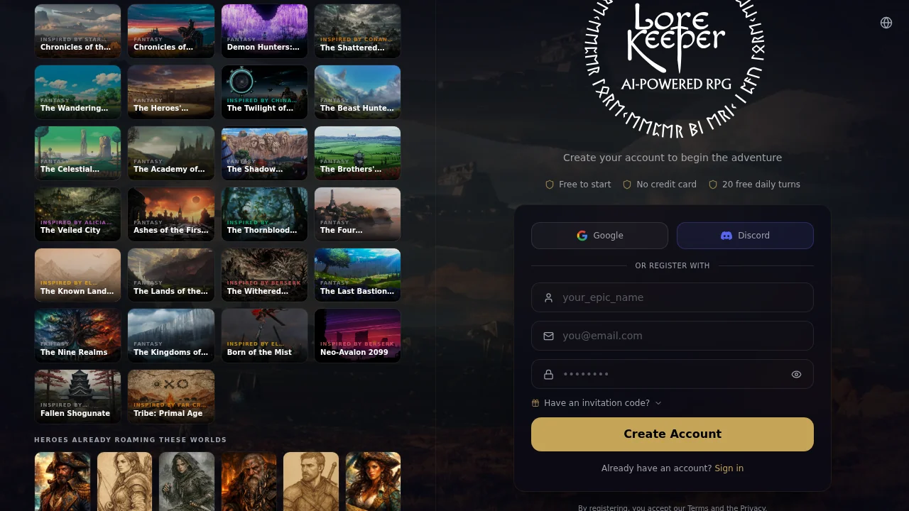 LoreKeeper screenshot 1