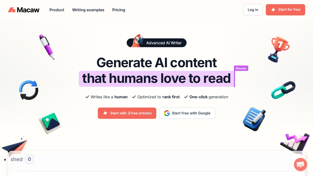 Macaw AI Writer screenshot 1