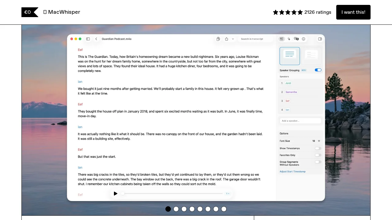 MacWhisper screenshot 1
