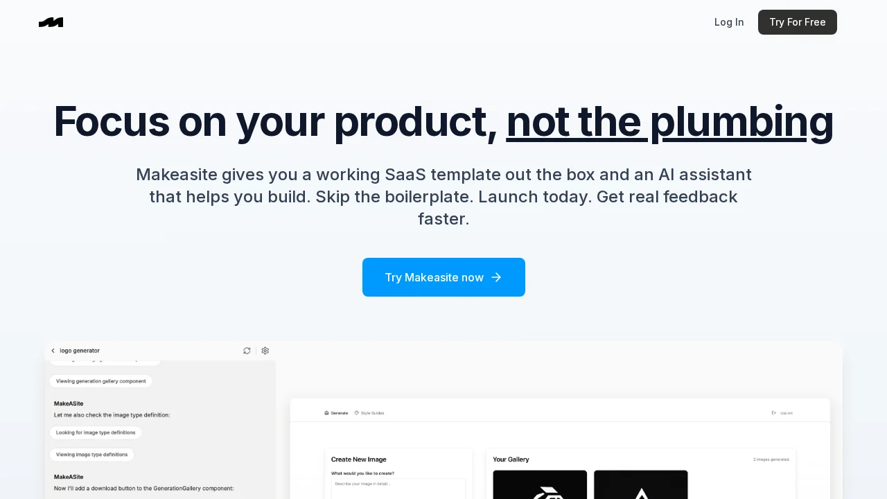 Makeasite.io screenshot 1