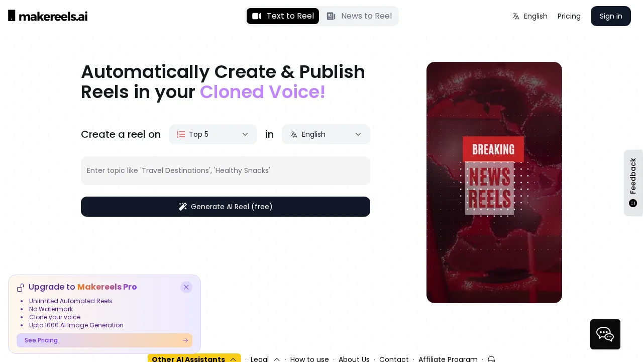 Makereels.ai screenshot 1