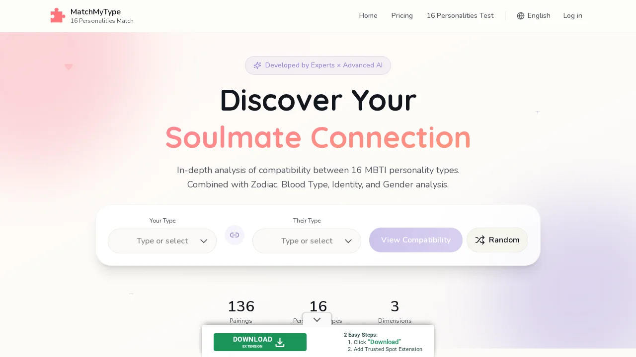 MatchMyType - MBTI Compatibility Analysis screenshot 1