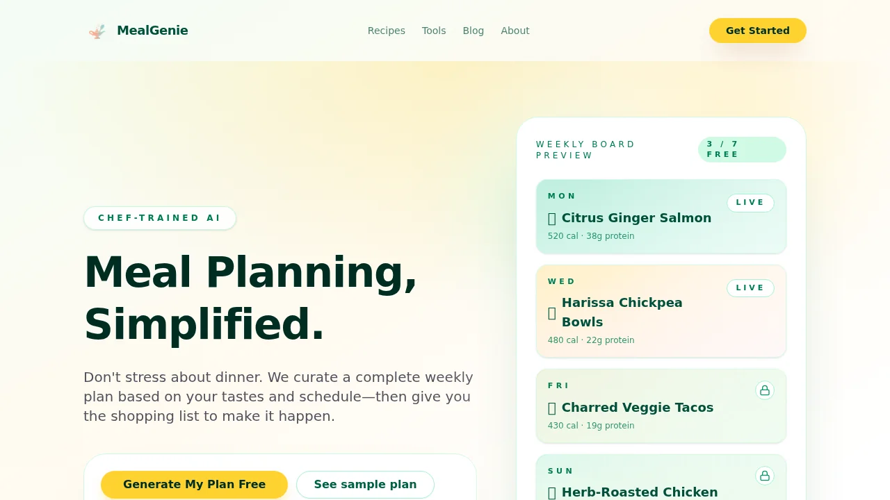 MealGenie screenshot 1