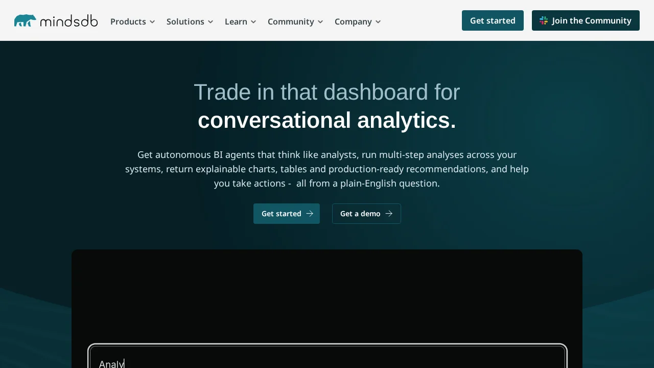 MindsDB screenshot 1