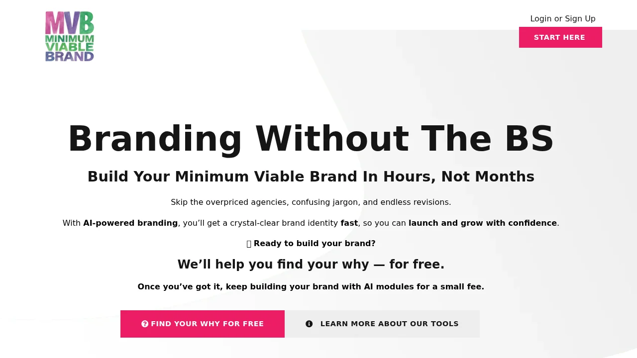 Minimum Viable Brand (MVB) screenshot 1