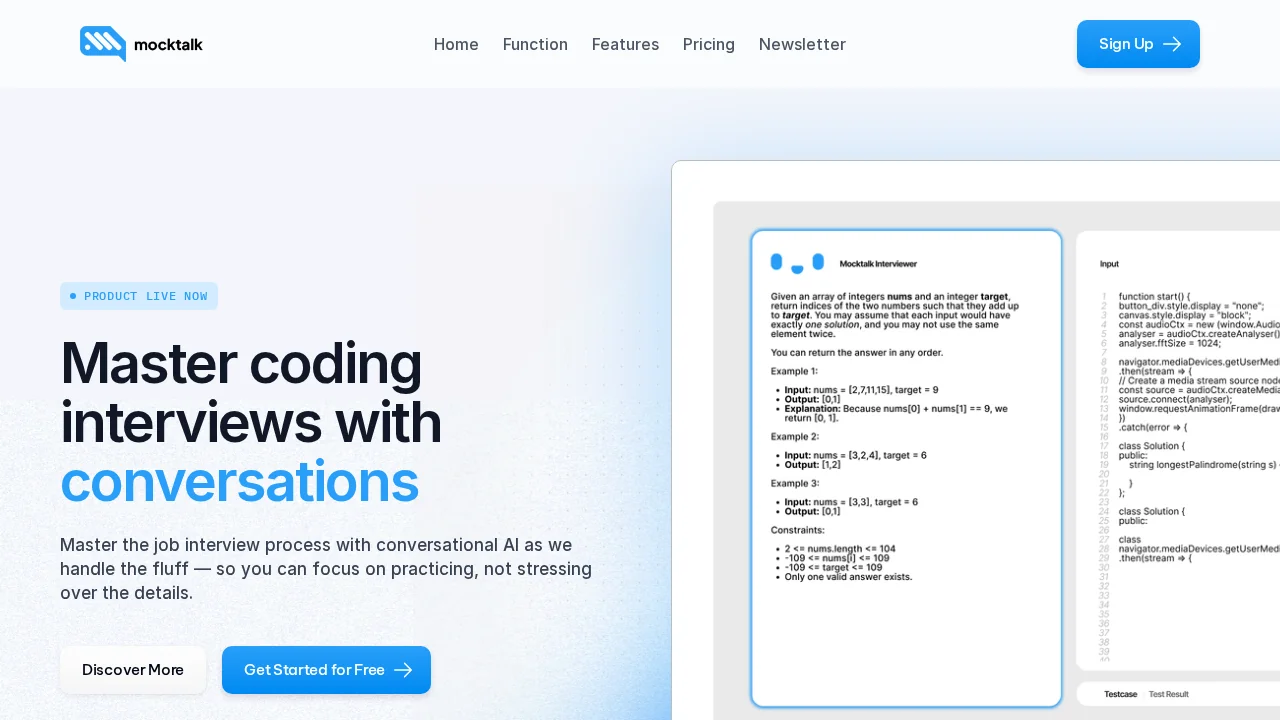 Mocktalk screenshot 1
