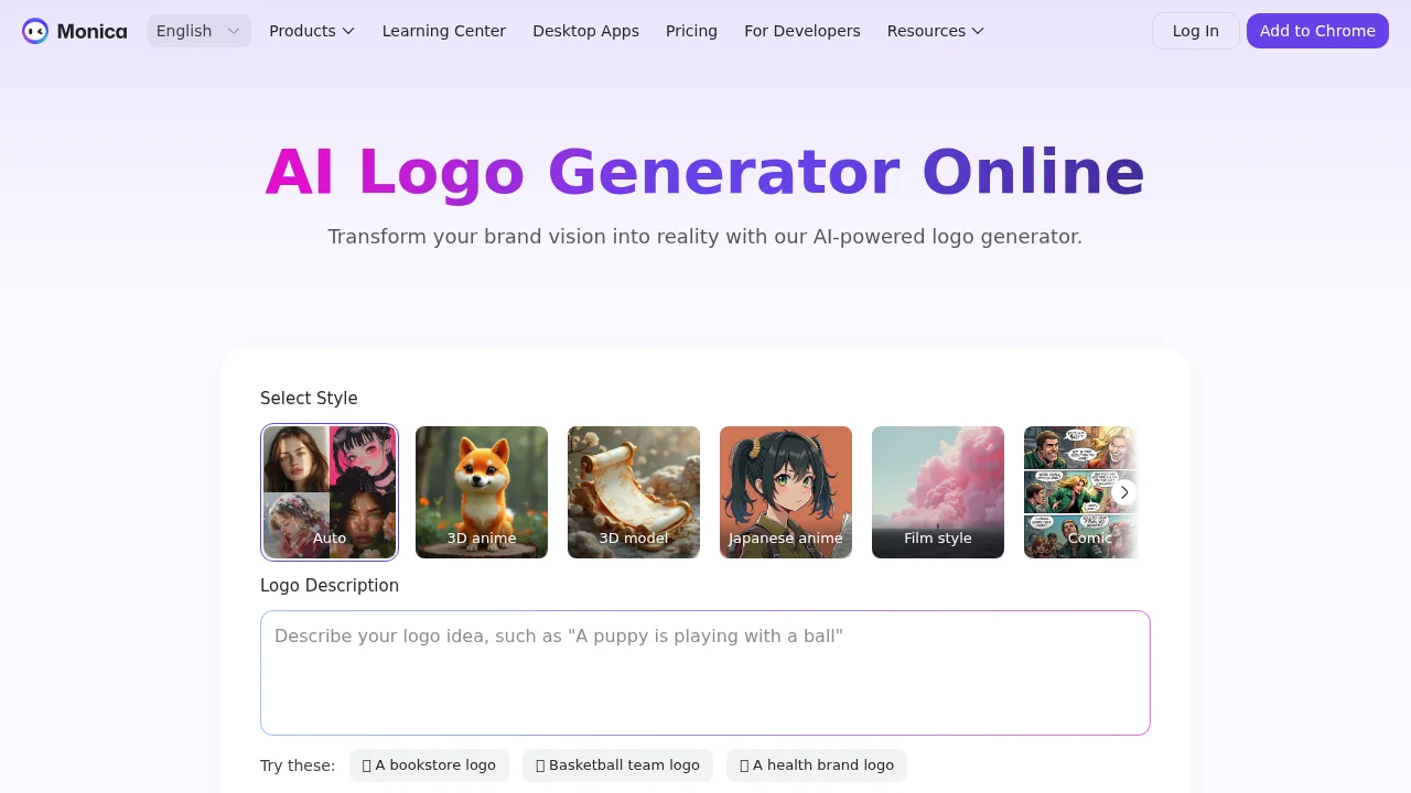 Monica Logo Generator screenshot 1