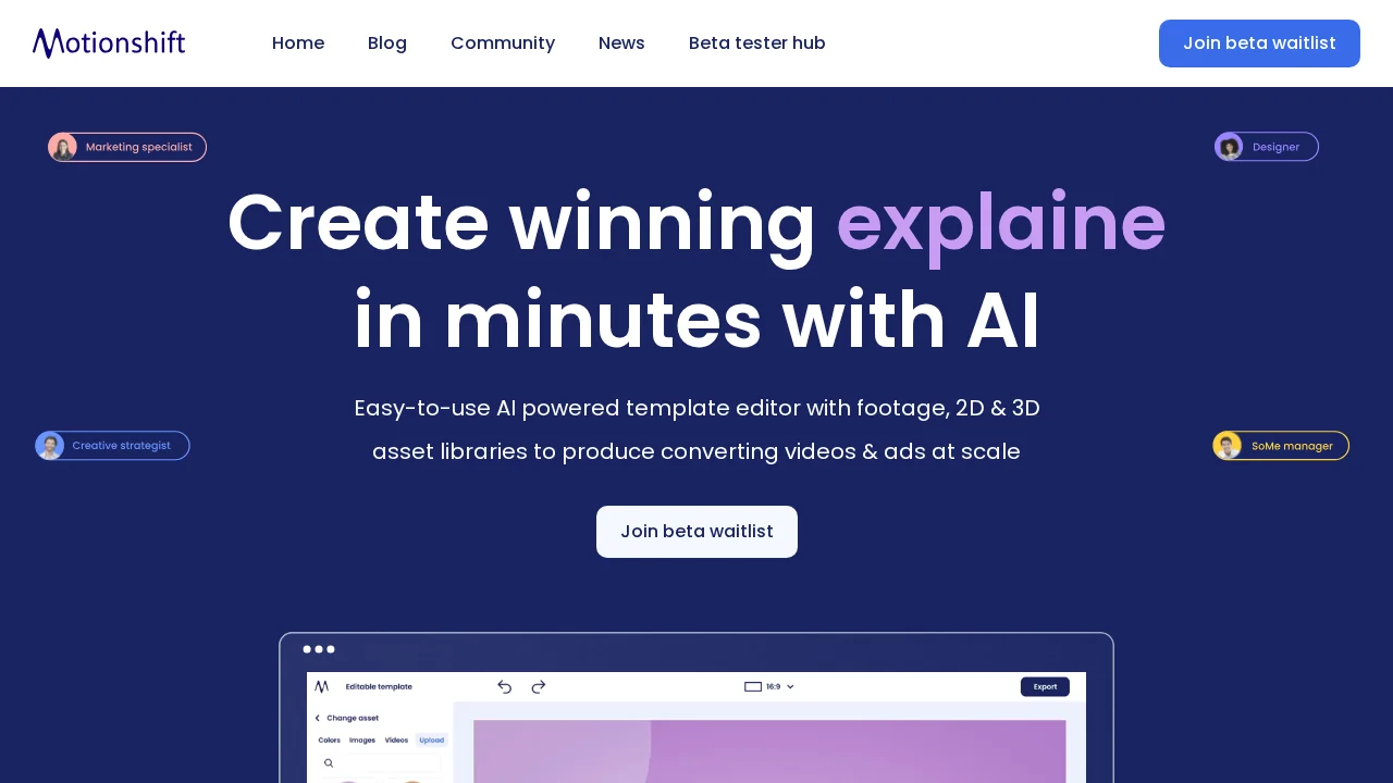 Motionshift screenshot 1