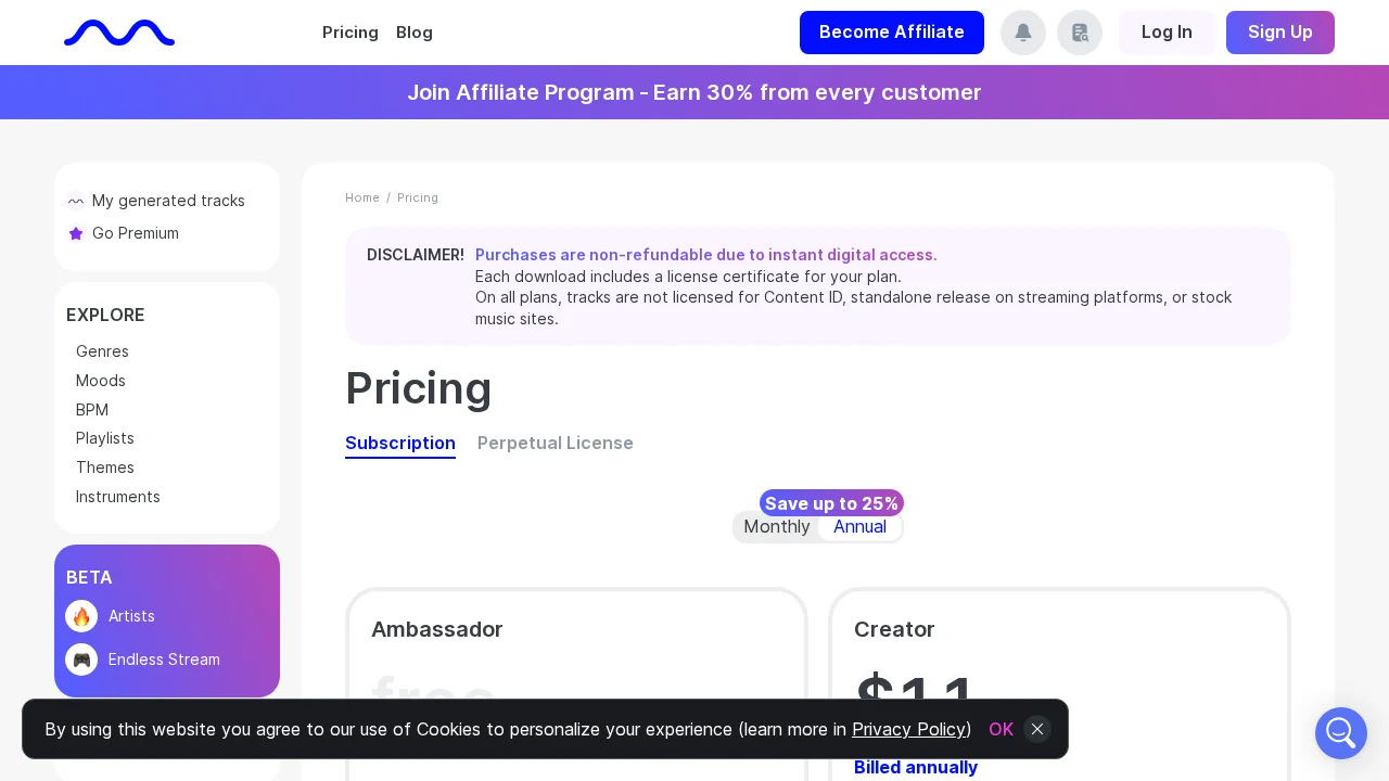 Mubert Render screenshot 1