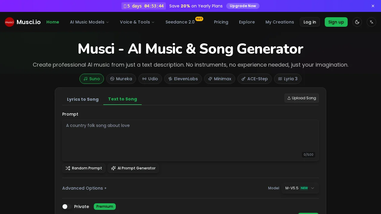 Musci.io screenshot 1