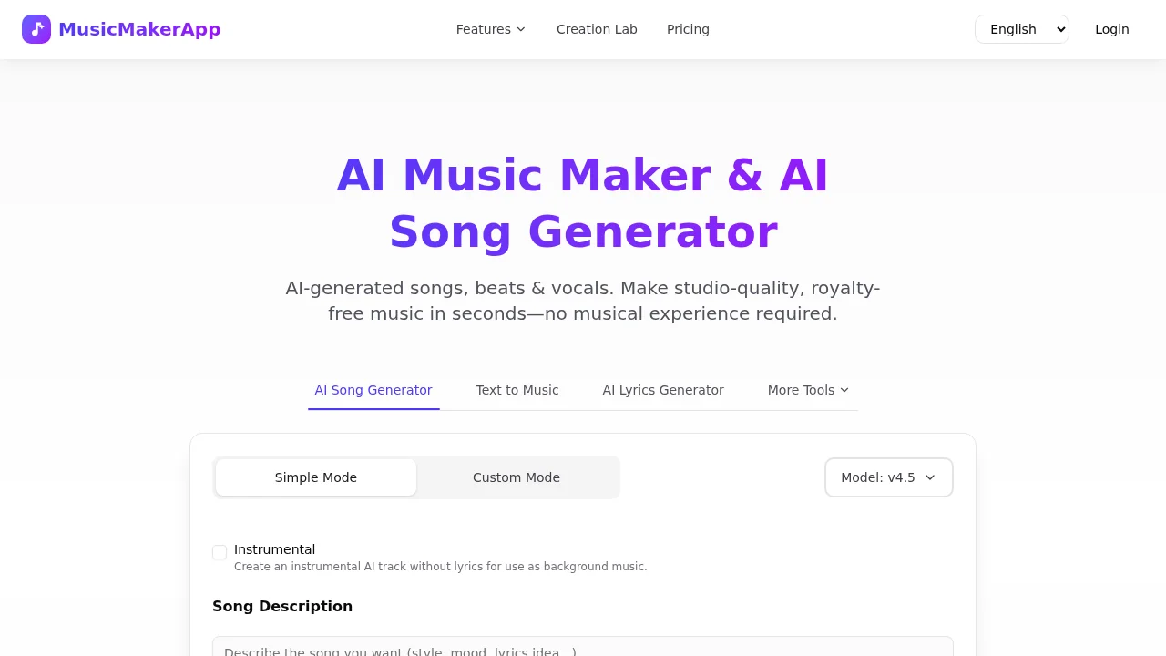 MusicMakerApp screenshot 1