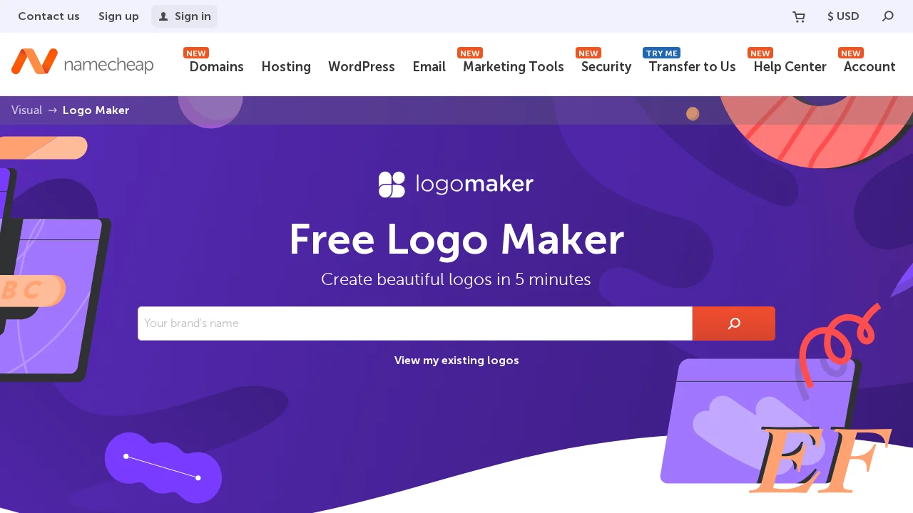 Namecheap Free Logo Maker screenshot 1