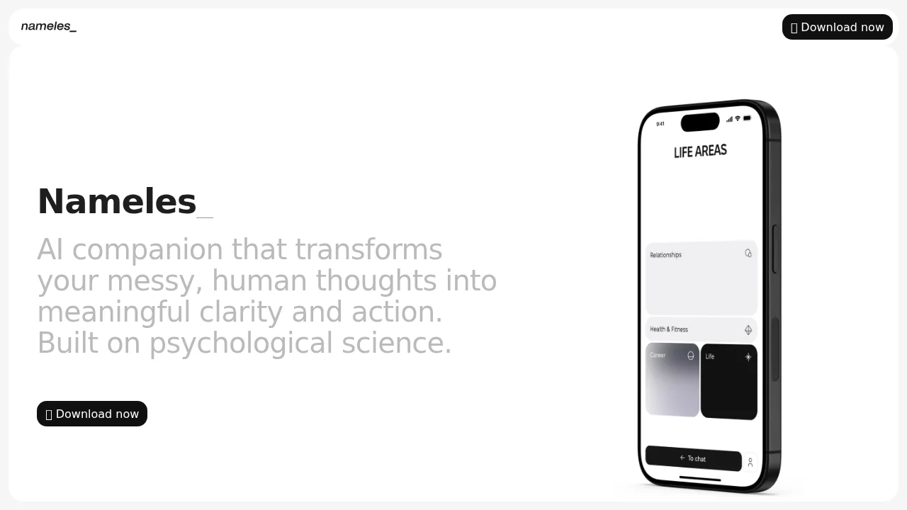 Nameles.app screenshot 1