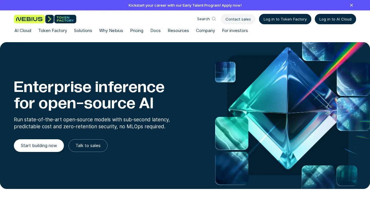 Nebius Token Factory screenshot 1