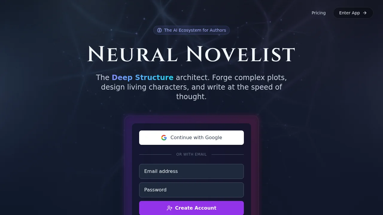 Neural Novelist screenshot 1