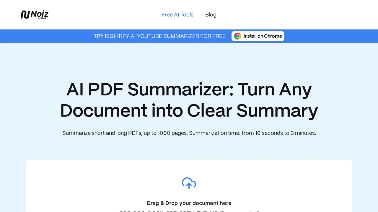 Noiz - AI PDF Summarizer screenshot 1