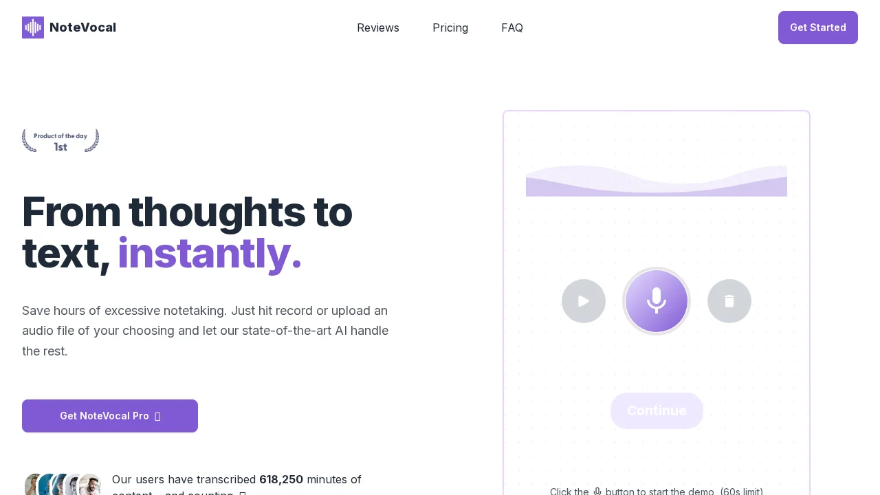 NoteVocal screenshot 1