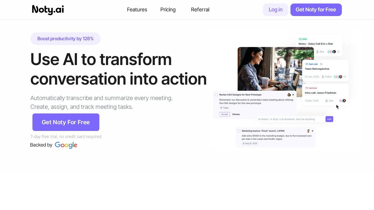 Noty.ai screenshot 1