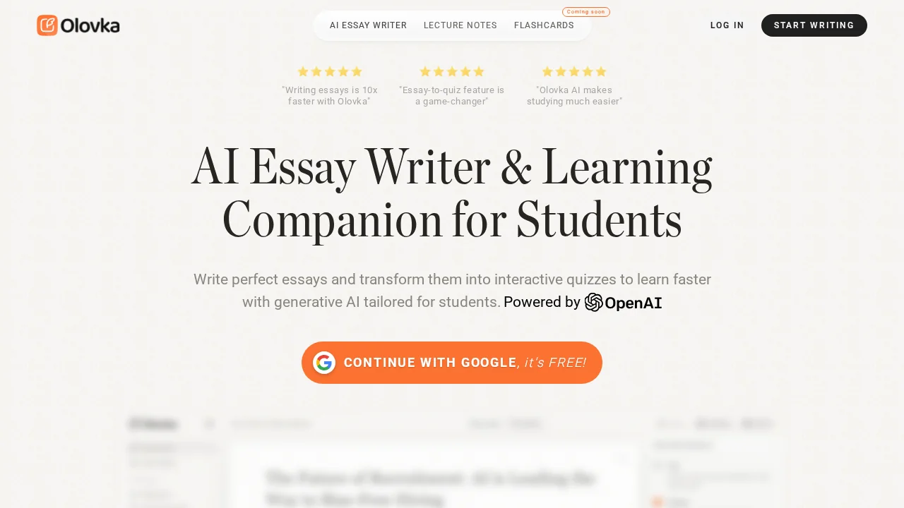 Olovka AI Essay Writer screenshot 1