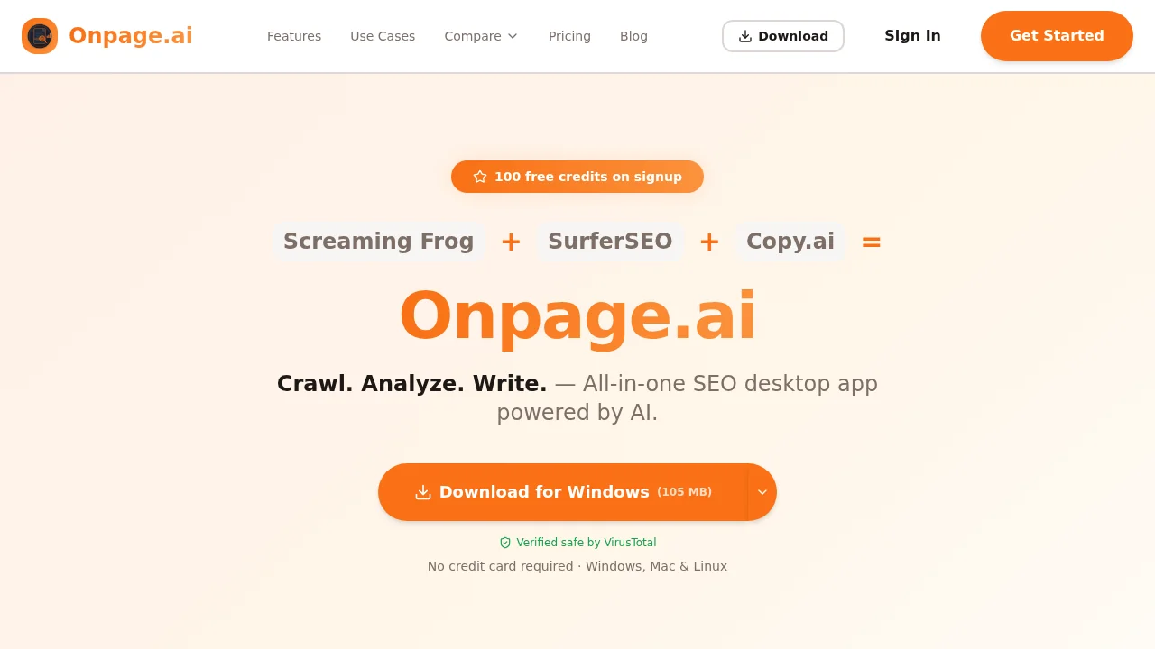 Onpage.ai screenshot 1