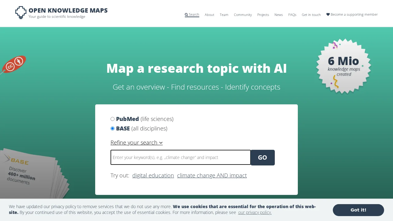 Open Knowledge Maps screenshot 1