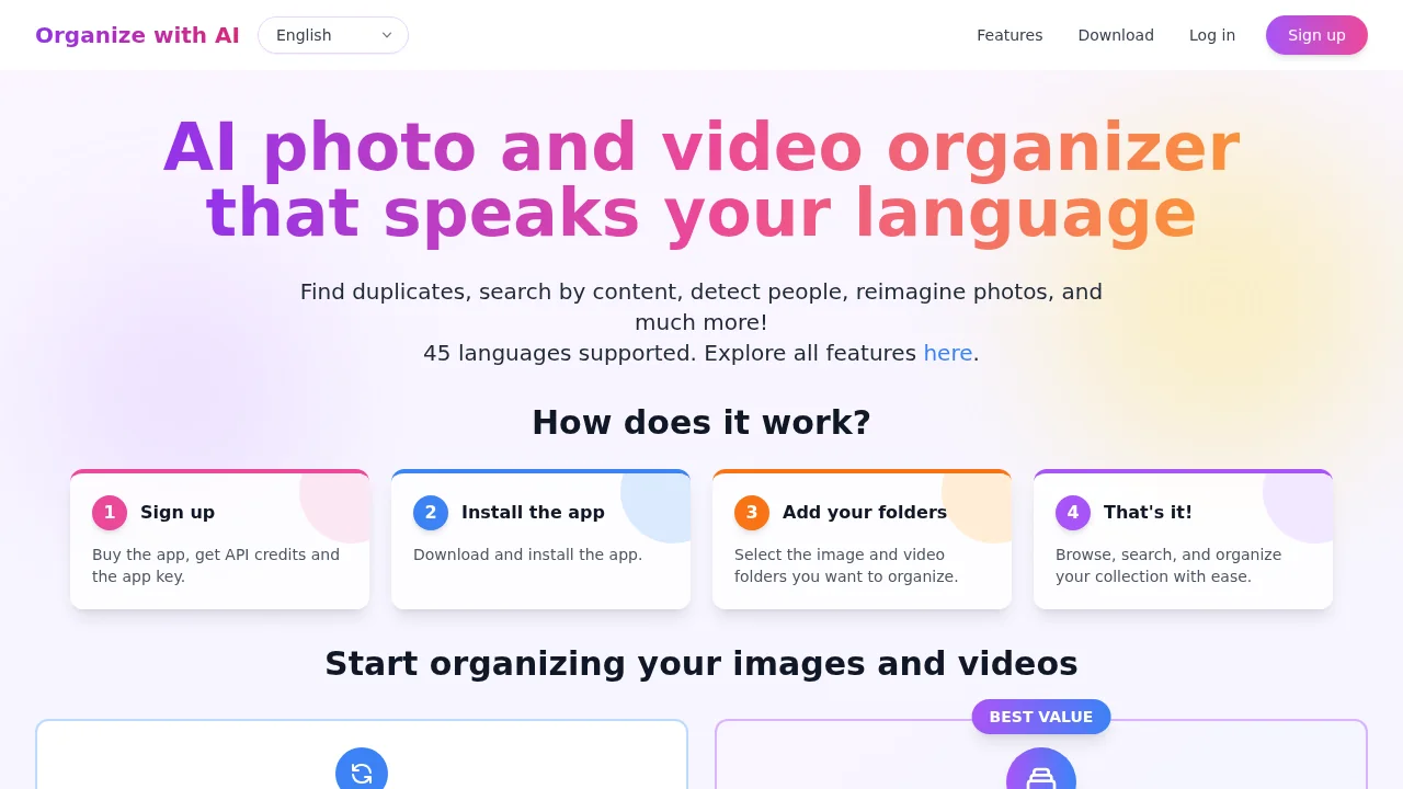 Organize with AI screenshot 1