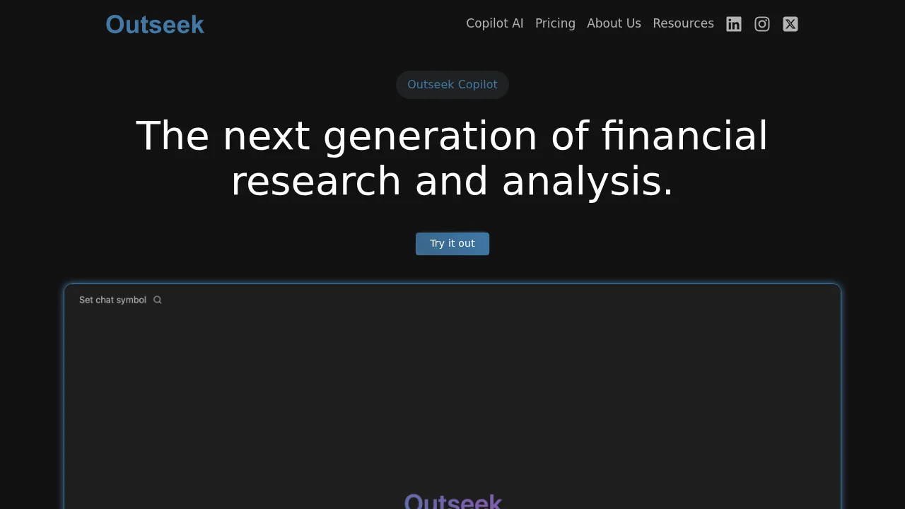 Outseek Financial Terminal screenshot 1