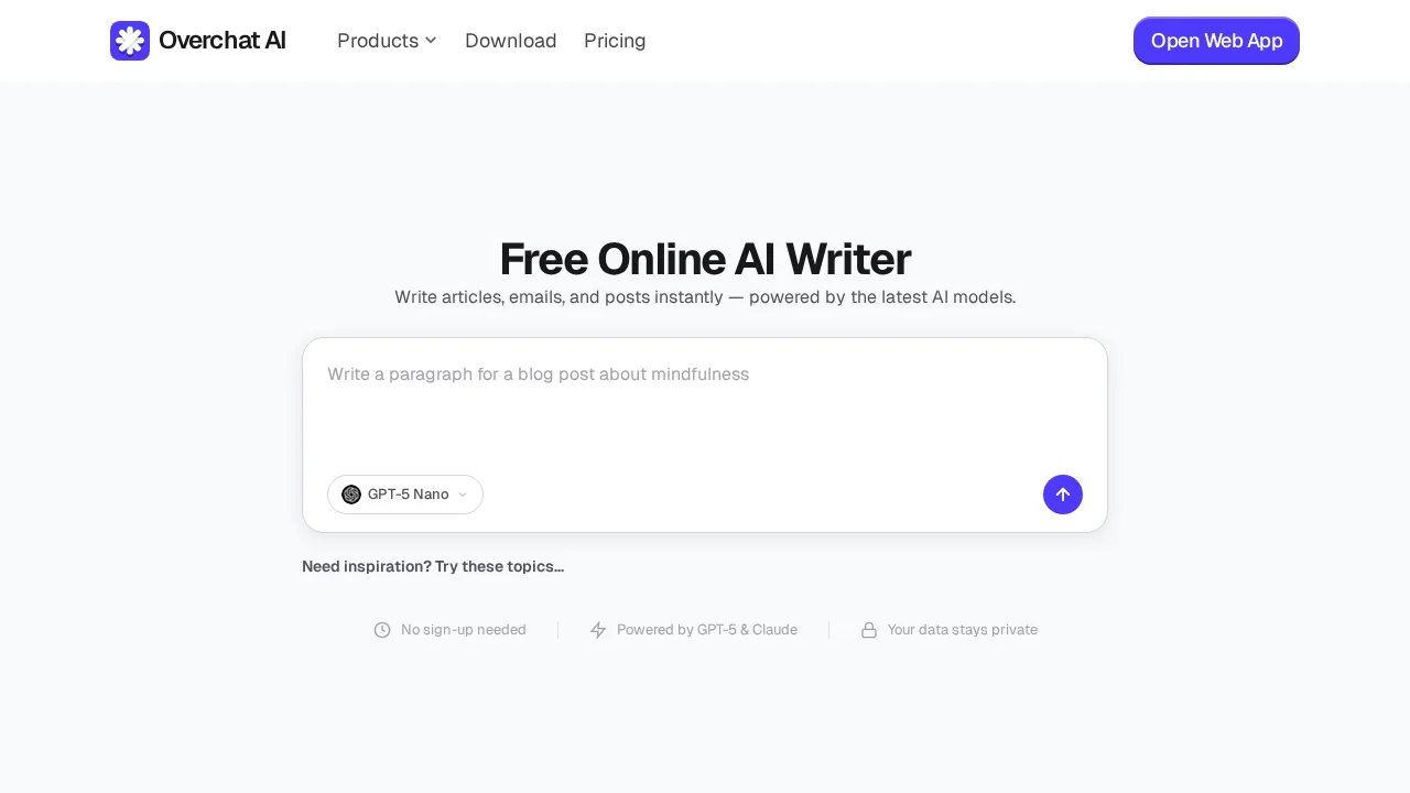 Overchat AI screenshot 1