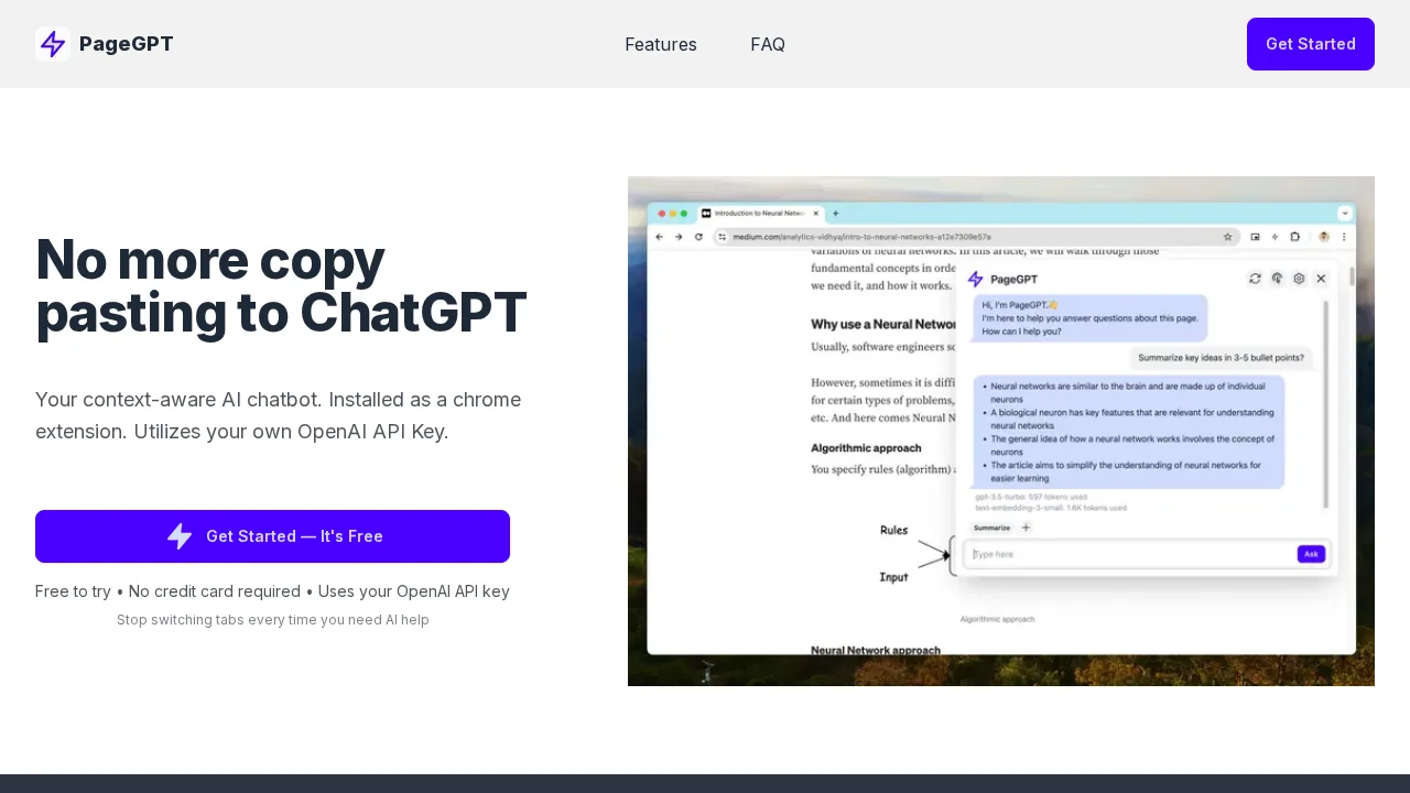 PageGPT screenshot 1