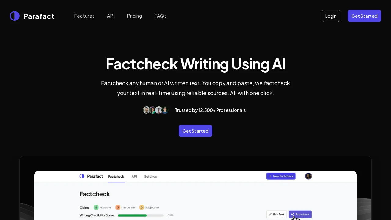 Parafact screenshot 1
