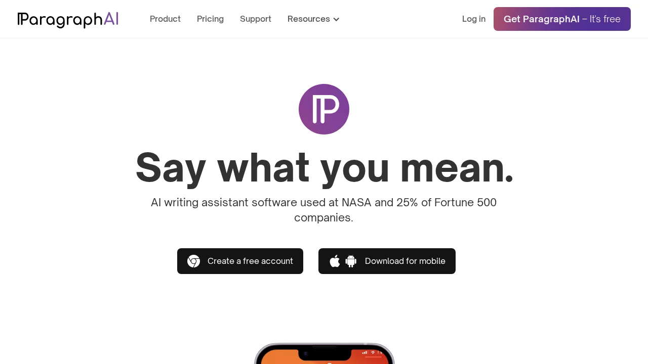 Paragraph AI screenshot 1