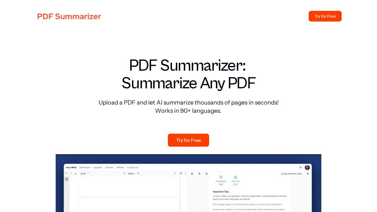 PDF Summarizer screenshot 1